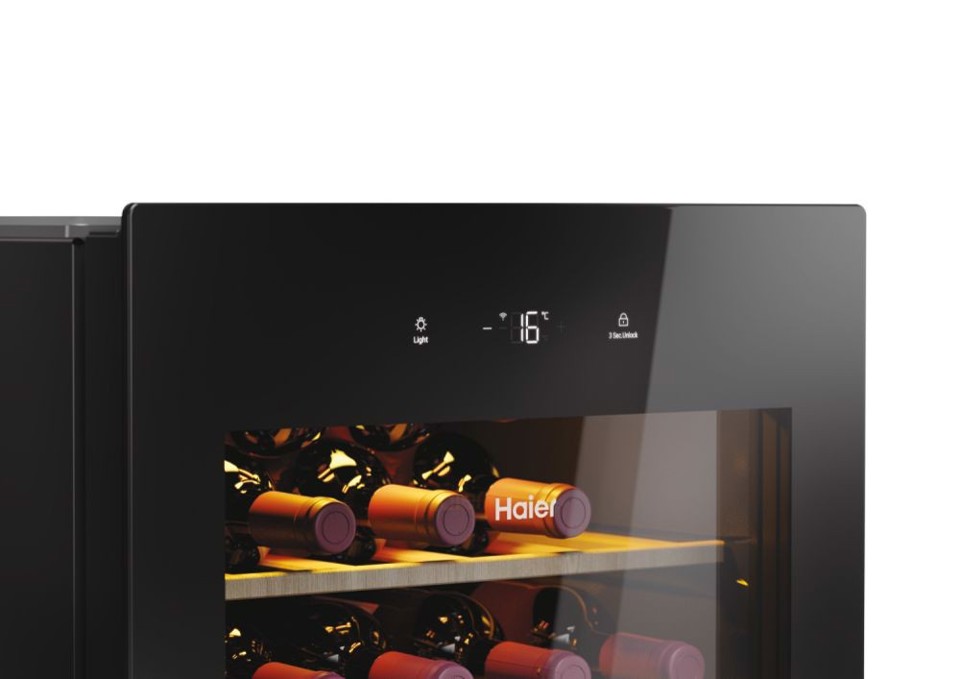 Haier Wine Bank 50 Serie 3 HWS58GGH1 Libera installazione Nero 58 bottiglia/bottiglie