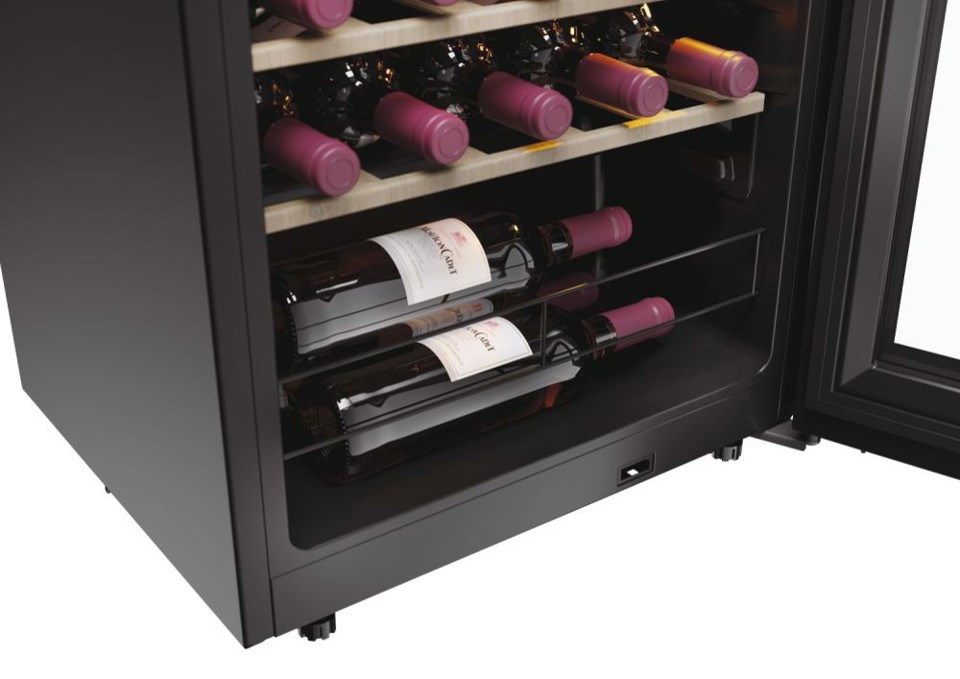 Haier Wine Bank 50 Serie 3 HWS58GGH1 Libera installazione Nero 58 bottiglia/bottiglie