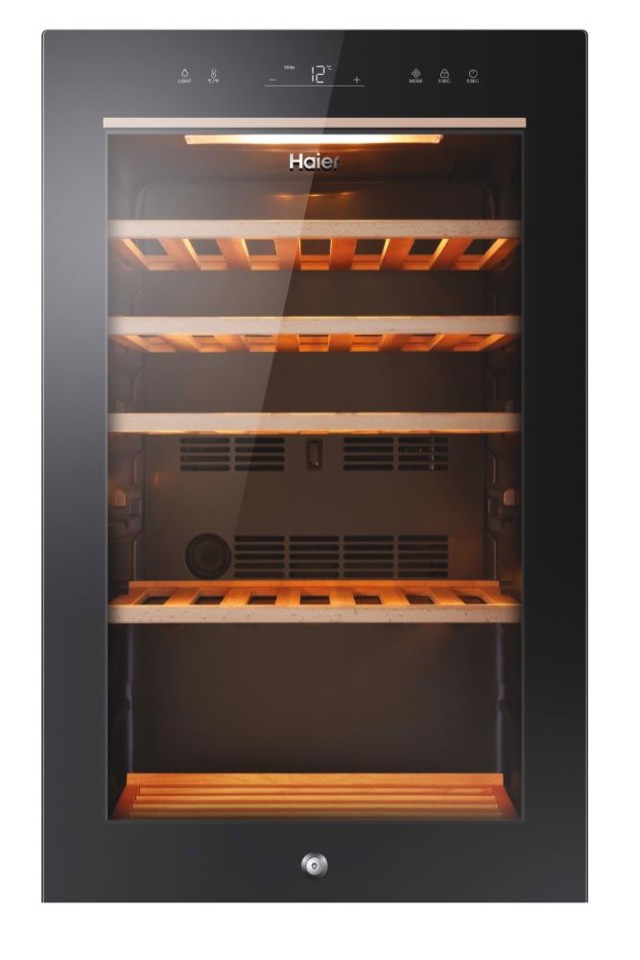 Haier Wine Bank 50 Serie 5 HWS49GA Cantinetta vino con compressore Libera installazione Nero 49 bottiglia/bottiglie