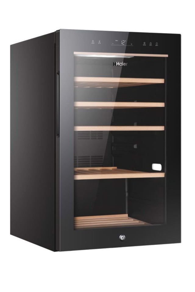 Haier Wine Bank 50 Serie 5 HWS49GA Cantinetta vino con compressore Libera installazione Nero 49 bottiglia/bottiglie