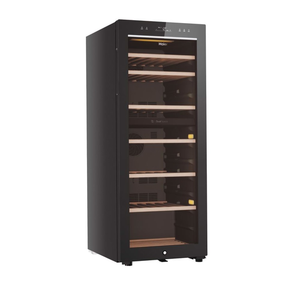 Haier Wine Bank 50 Serie 7 HWS77GDAU1 Cantinetta vino con compressore Libera installazione Nero 77 bottiglia/bottiglie