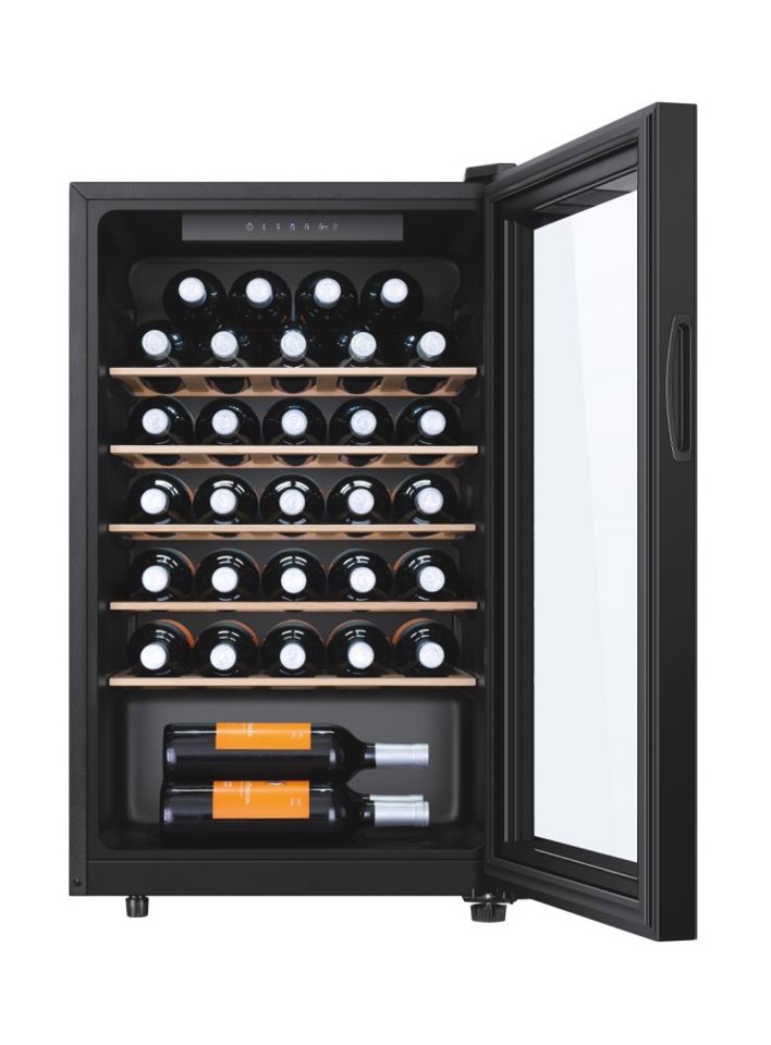 Haier Wine cellar HWS33GGFR Cantinetta vino con compressore Libera installazione Nero 33 bottiglia/bottiglie