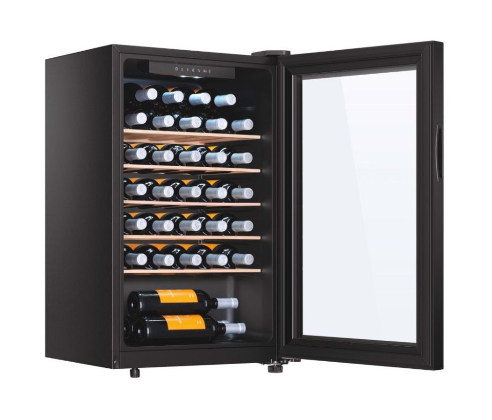 Haier Wine cellar HWS33GGFR Cantinetta vino con compressore Libera installazione Nero 33 bottiglia/bottiglie