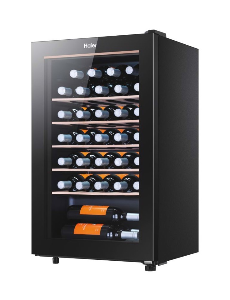 Haier Wine cellar HWS33GGFR Cantinetta vino con compressore Libera installazione Nero 33 bottiglia/bottiglie