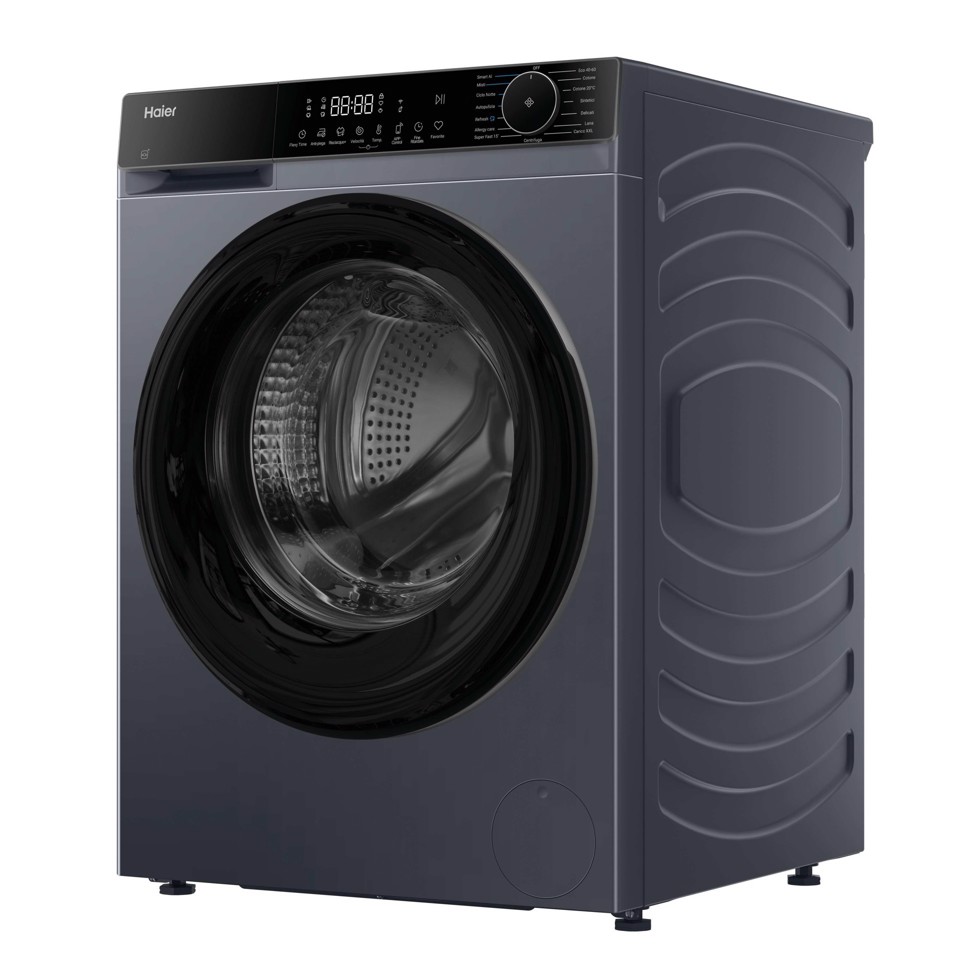 Haier X Series 5, Lavatrice Carica Frontale 13 KG, 30% più efficente della classe A, 1400 giri, Antracite, AI PowerDrive, Vapore, Wi-Fi, Smart AI, Super Fast 15', HW130BP14357GUIT