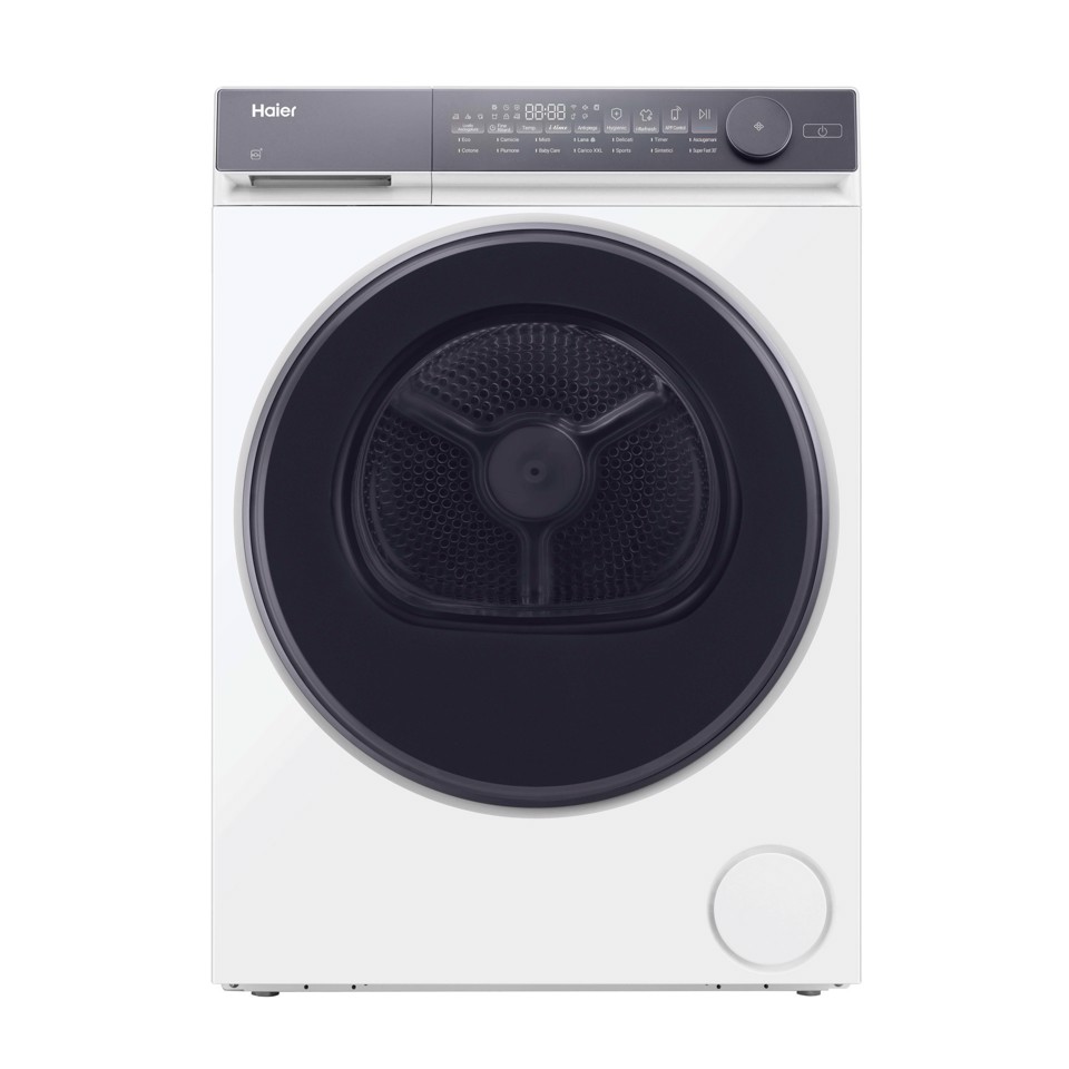 Haier X Series 7 , Asciugatrice 9 KG, Classe A, Bianco, AI PowerInverter, I-Refresh, Wi-Fi, Smart AI, HD90-A367U1-IT