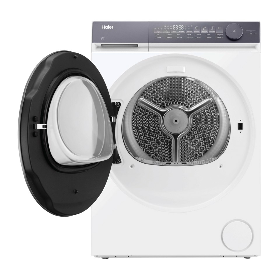 Haier X Series 7 , Asciugatrice 9 KG, Classe A, Bianco, AI PowerInverter, I-Refresh, Wi-Fi, Smart AI, HD90-A367U1-IT