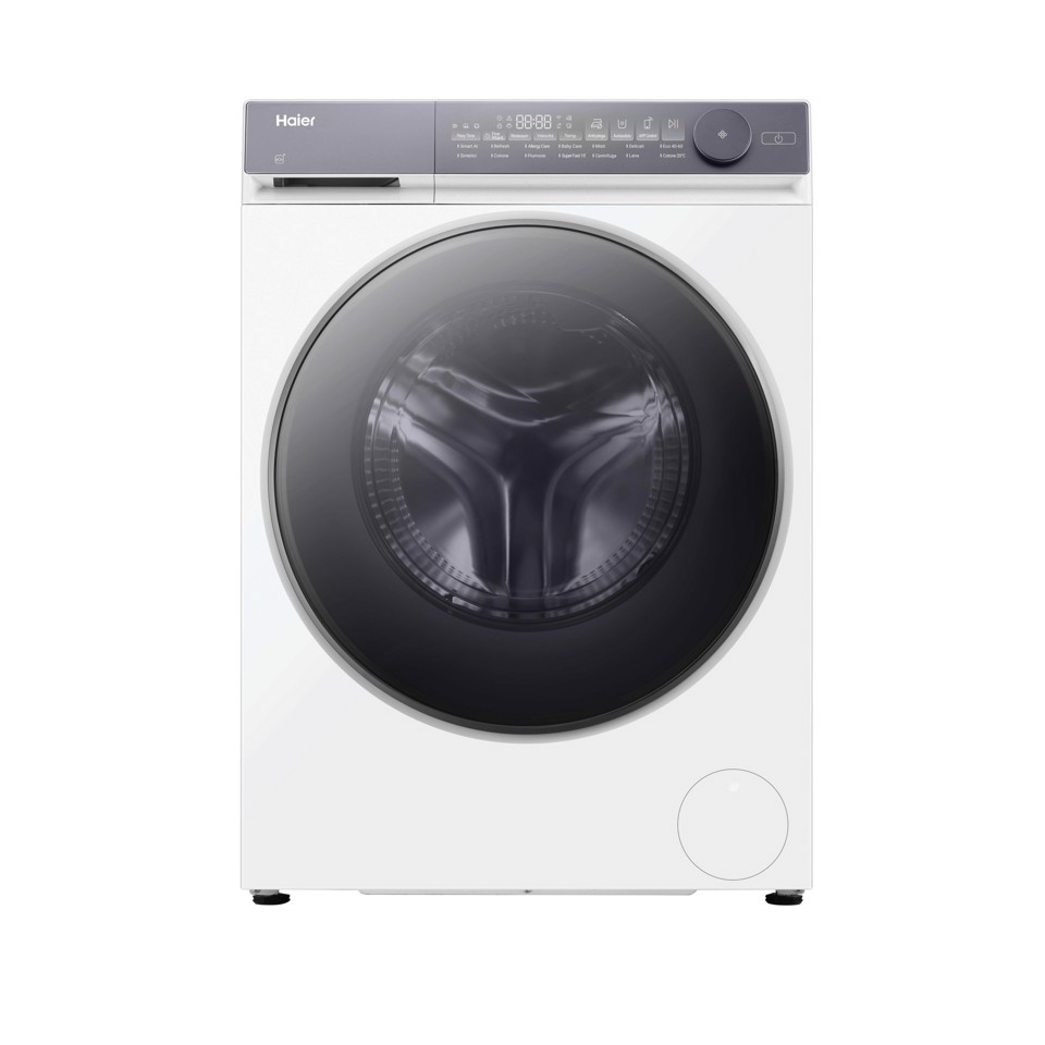 Haier X Series 7, Lavatrice Carica Frontale 10 KG, 30% più efficente della classe A, 1400 giri, Bianco, Direct Motion, Vapore, Wi-Fi, Smart AI, Scruscotto Anti-impronta, 360° ABT, HW100-B14367U-IT