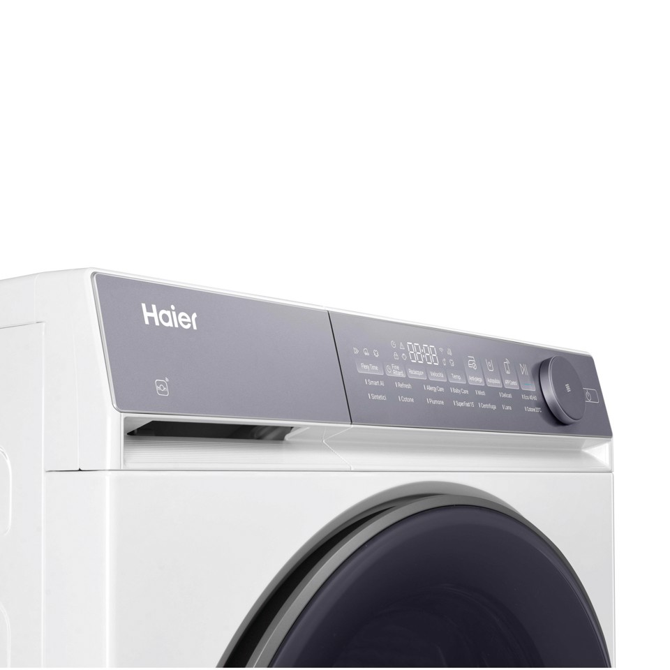 Haier X Series 7, Lavatrice Carica Frontale 10 KG, 30% più efficente della classe A, 1400 giri, Bianco, Direct Motion, Vapore, Wi-Fi, Smart AI, Scruscotto Anti-impronta, 360° ABT, HW100-B14367U-IT
