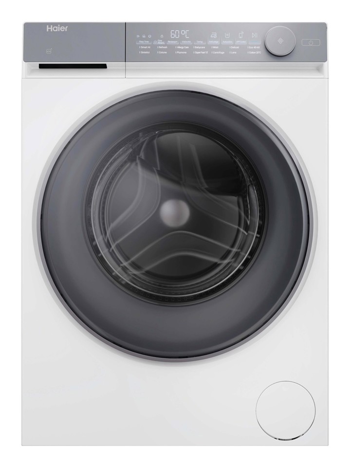 Haier X Series 7, Lavatrice Slim 8 KG, 25% più efficente della classe A, 1400 giri, Bianco, Direct Motion, Vapore, Wi-Fi, Smart AI, Scruscotto Anti-impronta, 360° ABT, HW80-B14367TU-IT