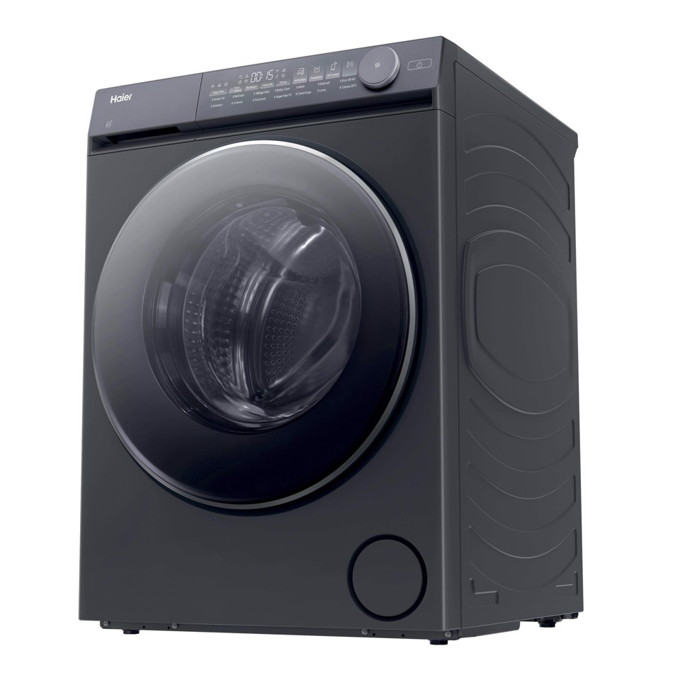 Haier X Series 7, Lavatrice Slim 9 KG, 25% più efficente della classe A, 1400 giri, Antracite, Direct Motion, Vapore, Wi-Fi, Smart AI, Scruscotto Anti-impronta, 360° ABT, HW90-B14367GTUIT