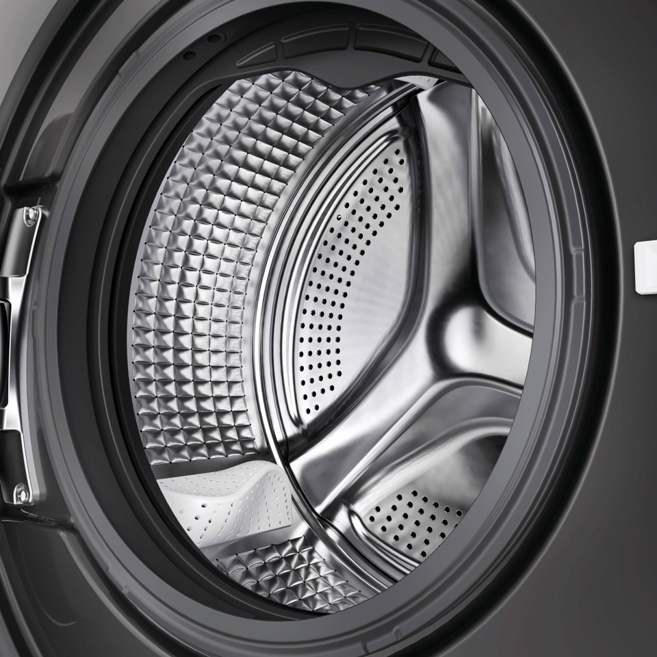 Haier X Series 7, Lavatrice Slim 9 KG, 25% più efficente della classe A, 1400 giri, Antracite, Direct Motion, Vapore, Wi-Fi, Smart AI, Scruscotto Anti-impronta, 360° ABT, HW90-B14367GTUIT