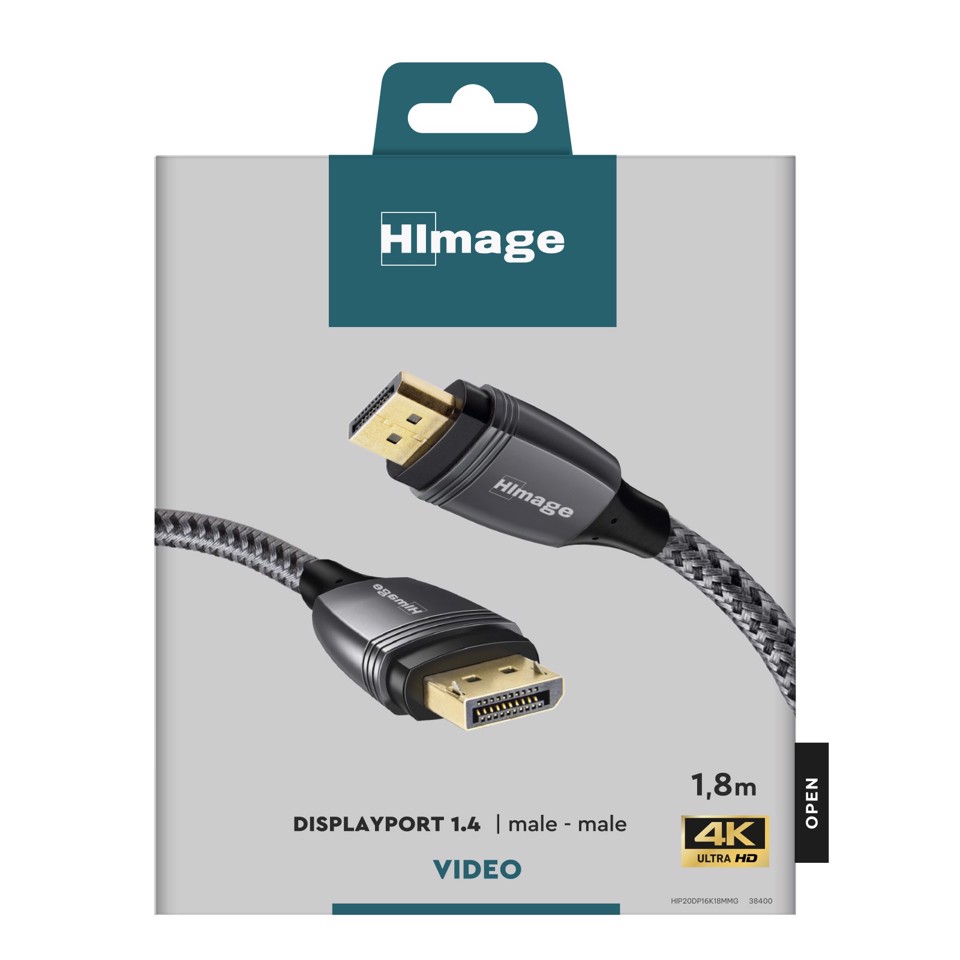 HIMAGE HIP20DP16K18MMG cavo DisplayPort 1,8 m Grigio
