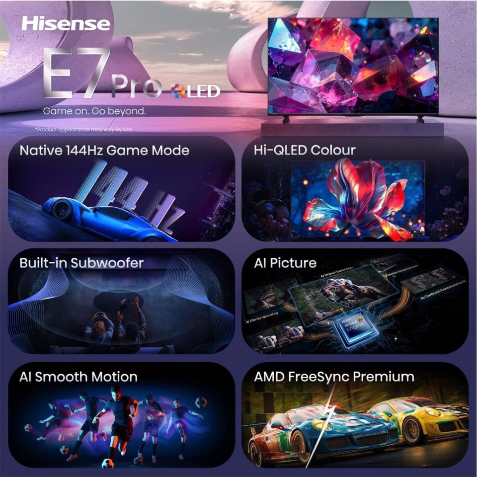 Hisense 100E7S PRO 2,54 m (100") 4K Ultra HD Smart TV Wi-Fi Nero