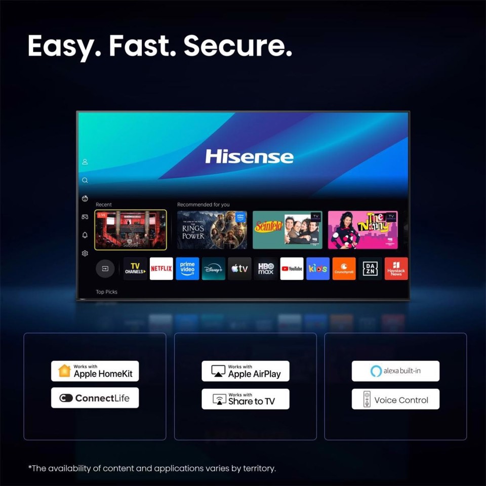 Hisense 75U79SE TV 190,5 cm (75") 4K Ultra HD Smart TV Wi-Fi Nero