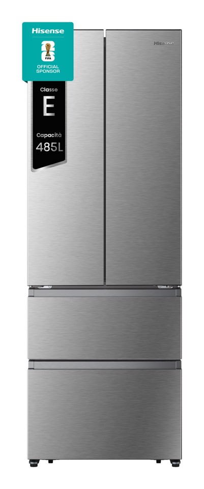 Hisense frigorifero French Door RF632N4BCE libera installazione 485L Classe E Grande capacità