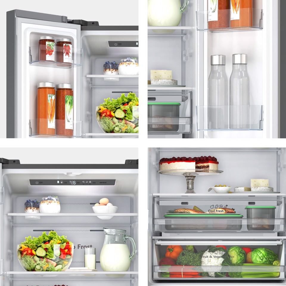 Hisense frigorifero French Door RF632N4BCE libera installazione 485L Classe E Grande capacità