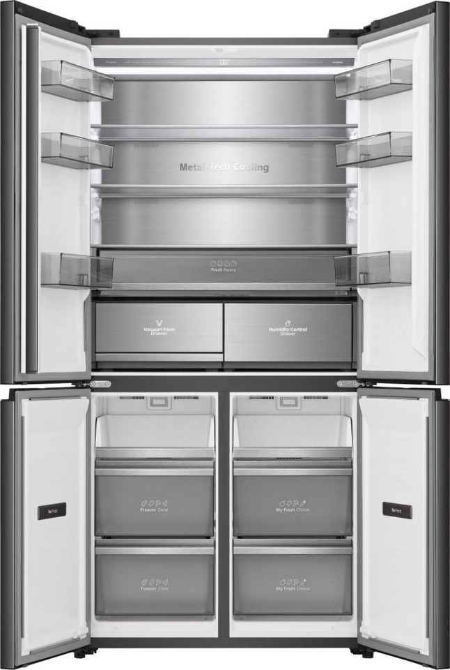 Hisense RQ768N4GBE frigorifero side-by-side Libera installazione 591 L E Nero