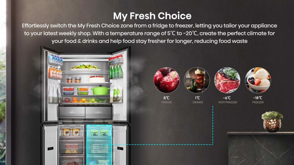 Hisense RQ768N4GBE frigorifero side-by-side Libera installazione 591 L E Nero