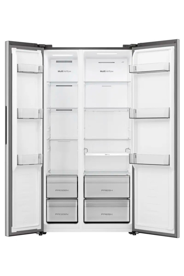 Hisense RS3P558NEIE frigorifero side-by-side Libera installazione 544 L Grigio, Acciaio inox