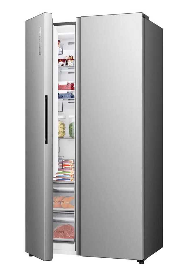 Hisense RS3P558NEIE frigorifero side-by-side Libera installazione 544 L Grigio, Acciaio inox