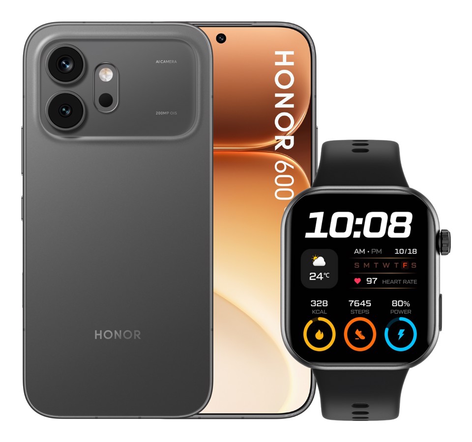 Honor 600 5G + Smartwatch 16,7 cm (6.57") Doppia SIM Android 16.0 USB tipo-C 8 GB 512 GB 6400 mAh Nero