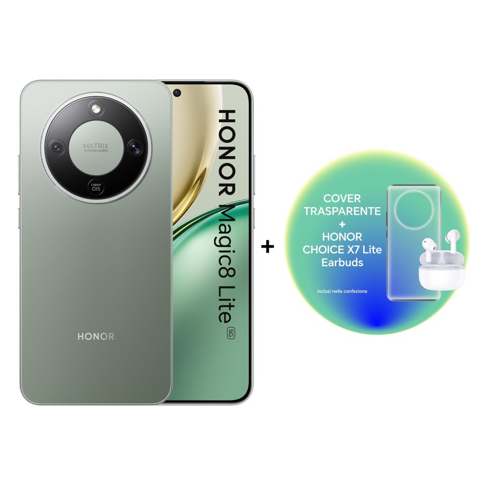 Honor Magic8 Lite 5G 17,2 cm (6.79") MagicOS 9.0 USB tipo-C 8 GB 256 GB 7500 mAh Verde