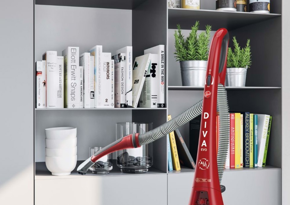 Hoover Diva Aspirapolvere DVE01BL 011 Senza sacchetto 0,8 L 750 W Rosso