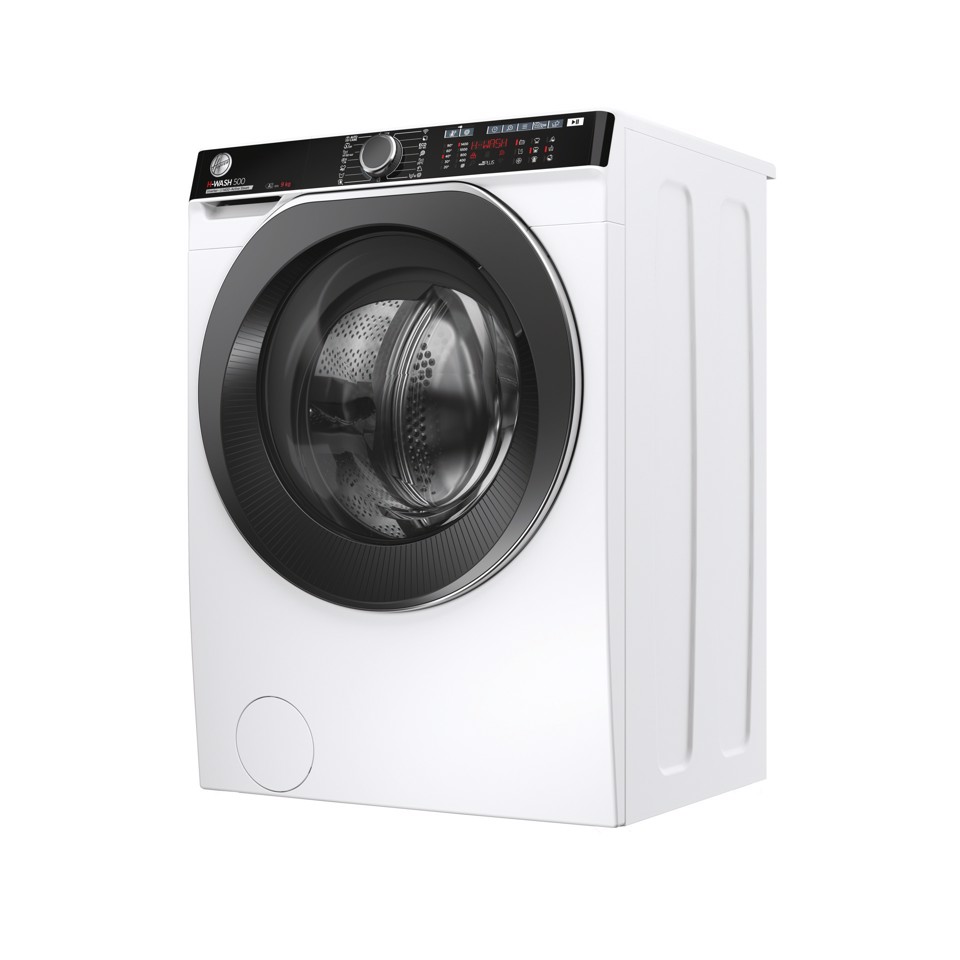 Hoover H-WASH 500 , Lavatrice Carica Frontale 9 KG, 15% più efficente della classe A, 1400 giri, Bianco, Inverter, Vapore, Wi-Fi, HWP 49AMBC7/1-S