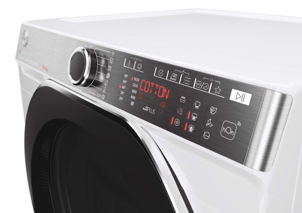 Hoover H-WASH 550 H5WPB610AMBC8-S lavatrice Caricamento frontale 10 kg 1551 Giri/min A Grigio, Argento