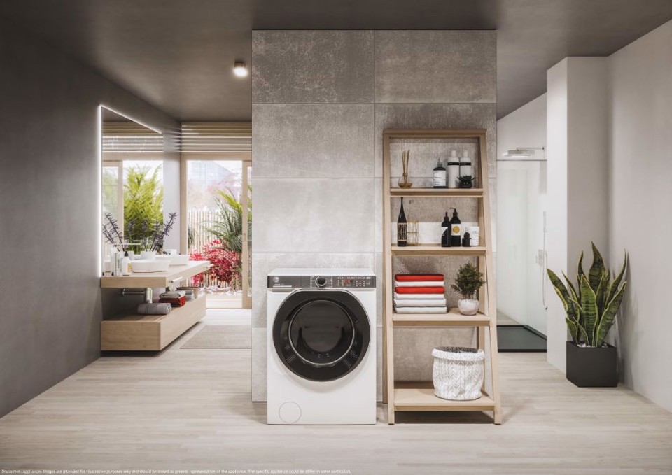 Hoover H-WASH 550 H5WPB610AMBC8-S lavatrice Caricamento frontale 10 kg 1551 Giri/min A Grigio, Argento