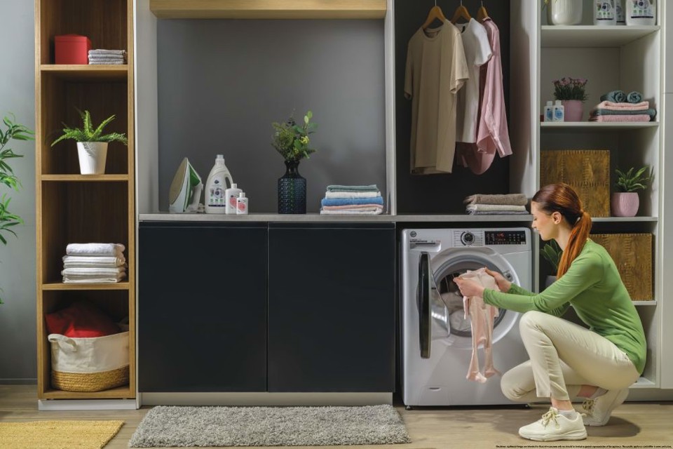 Hoover H-WASH&DRY 350 H3DPS4966TAMB6-S lavasciuga Libera installazione Caricamento frontale Bianco D