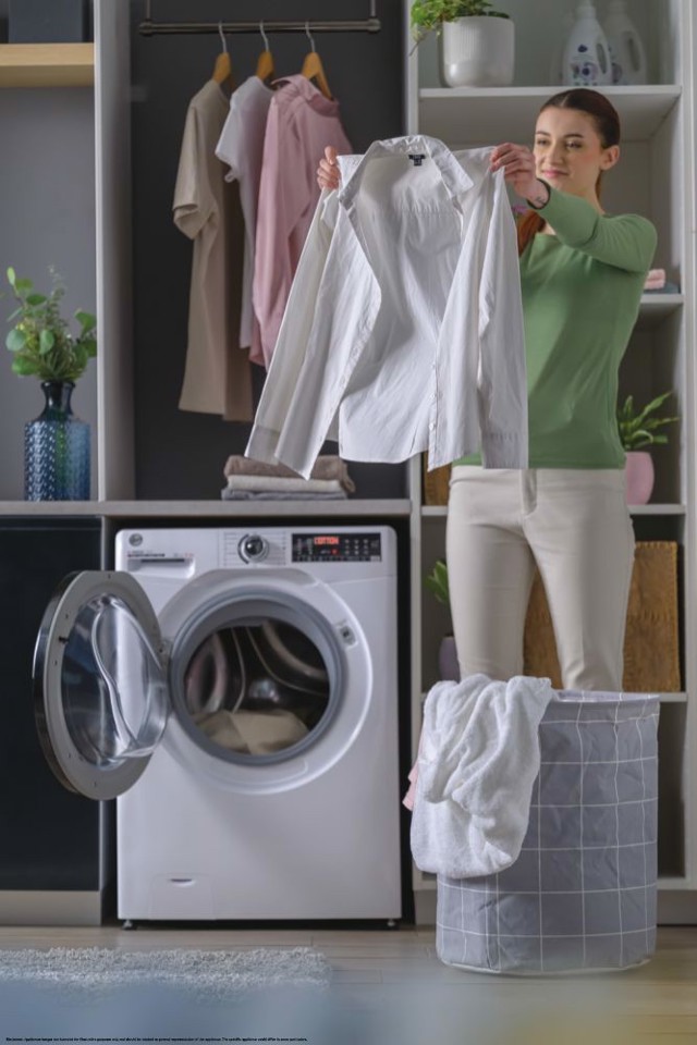 Hoover H-WASH&DRY 350 H3DPS4966TAMB6-S lavasciuga Libera installazione Caricamento frontale Bianco D