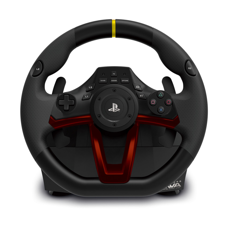 Hori Racing Wheel APEX Nero, Rosso Bluetooth/USB Sterzo + Pedali Analogico/Digitale PC, PlayStation 4