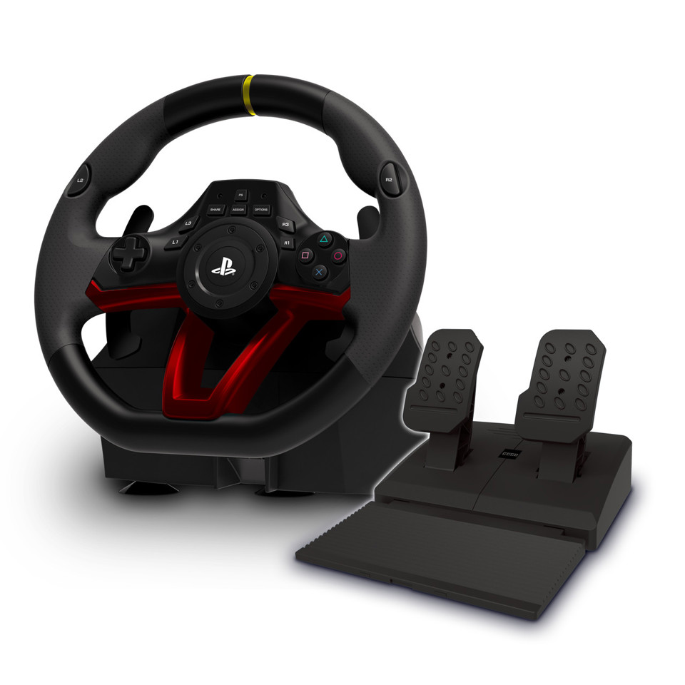 Hori Racing Wheel APEX Nero, Rosso Bluetooth/USB Sterzo + Pedali Analogico/Digitale PC, PlayStation 4