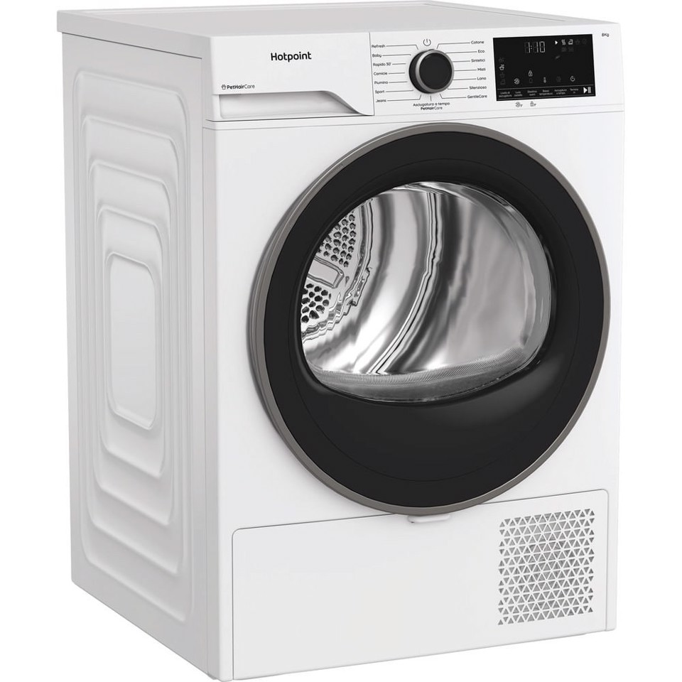 Hotpoint Ariston Ariston HPT 84D BS IT, Asciugatrice Capacità 8kg, classe C, EasyIron, PetHair Removal | Profondità mobile 54cm