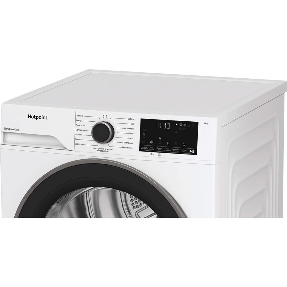 Hotpoint Ariston Ariston HPT 84D BS IT, Asciugatrice Capacità 8kg, classe C, EasyIron, PetHair Removal | Profondità mobile 54cm
