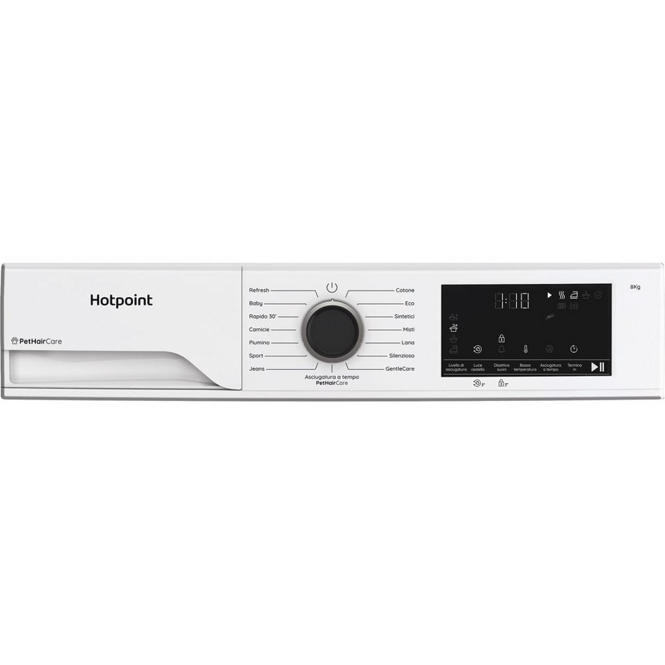 Hotpoint Ariston Ariston HPT 84D BS IT, Asciugatrice Capacità 8kg, classe C, EasyIron, PetHair Removal | Profondità mobile 54cm