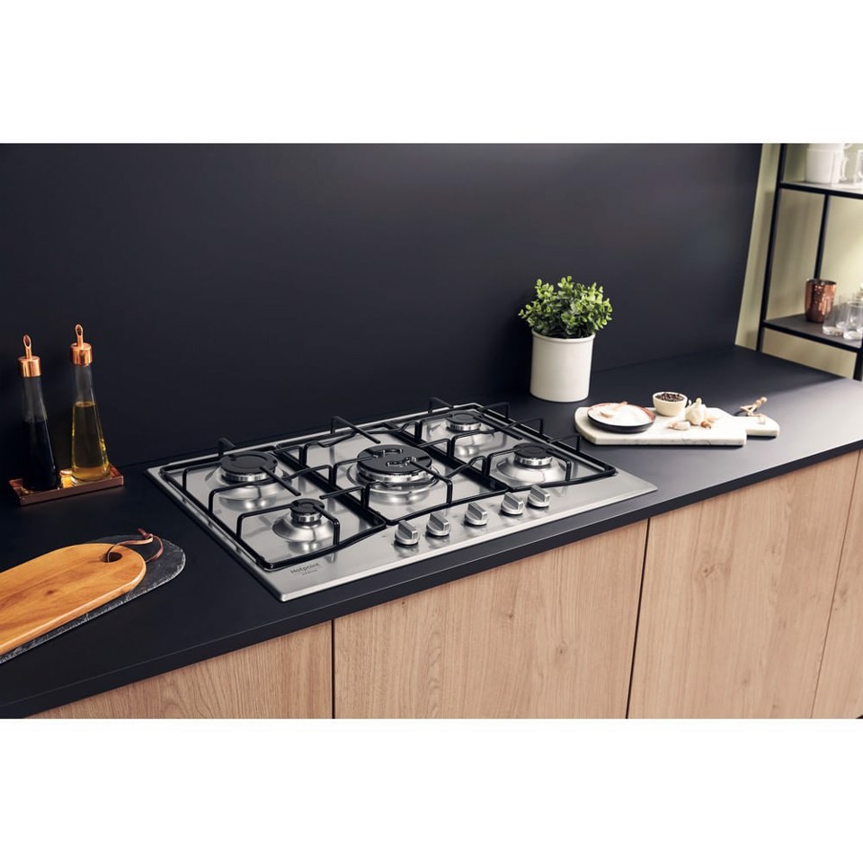 Hotpoint Ariston Ariston Piano cottura a gas PCN 752 T/IX/HAR Made in Italy