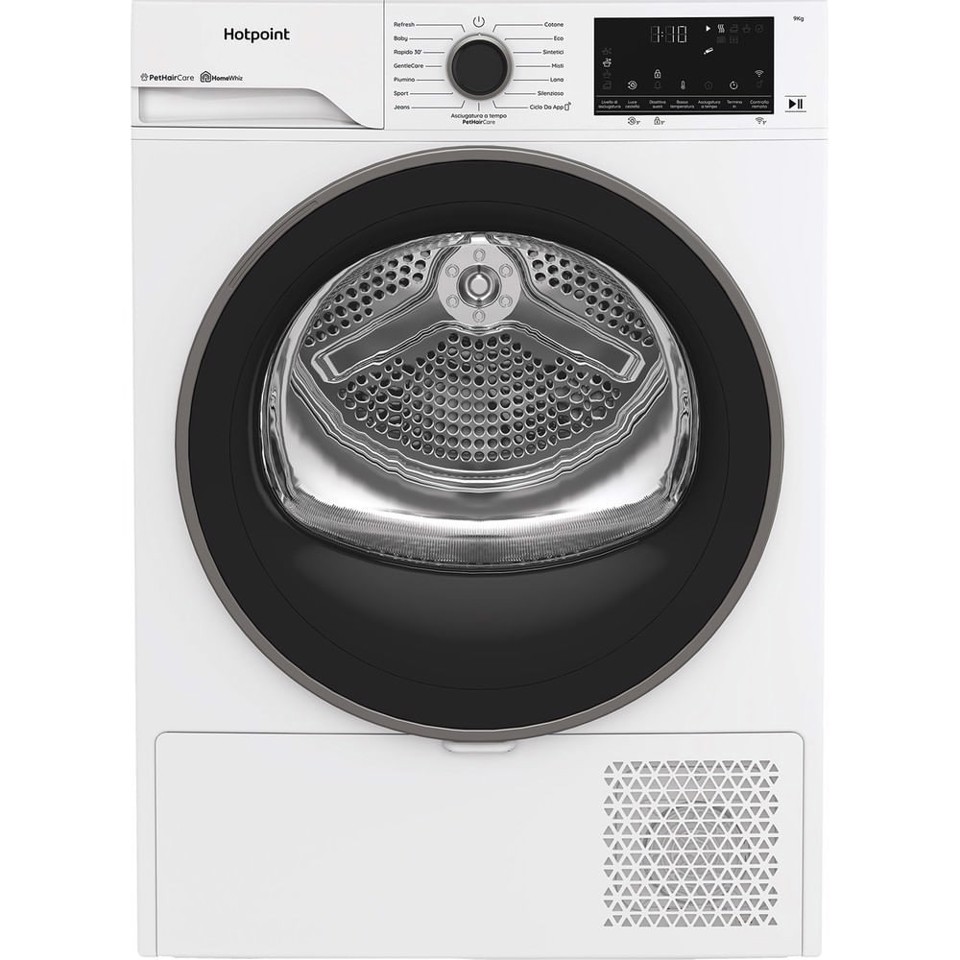 Hotpoint Ariston Asciugatrice a pompa di calore , a libera installazione, 9 kg - HPT 95D BS IT - Délica
