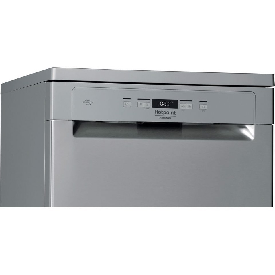 Hotpoint Ariston HA6FA14BN7A0X, Lavastoviglie 60cm, Classe A, 14 coperti, 3DZoneWash, 41dBA, Inox