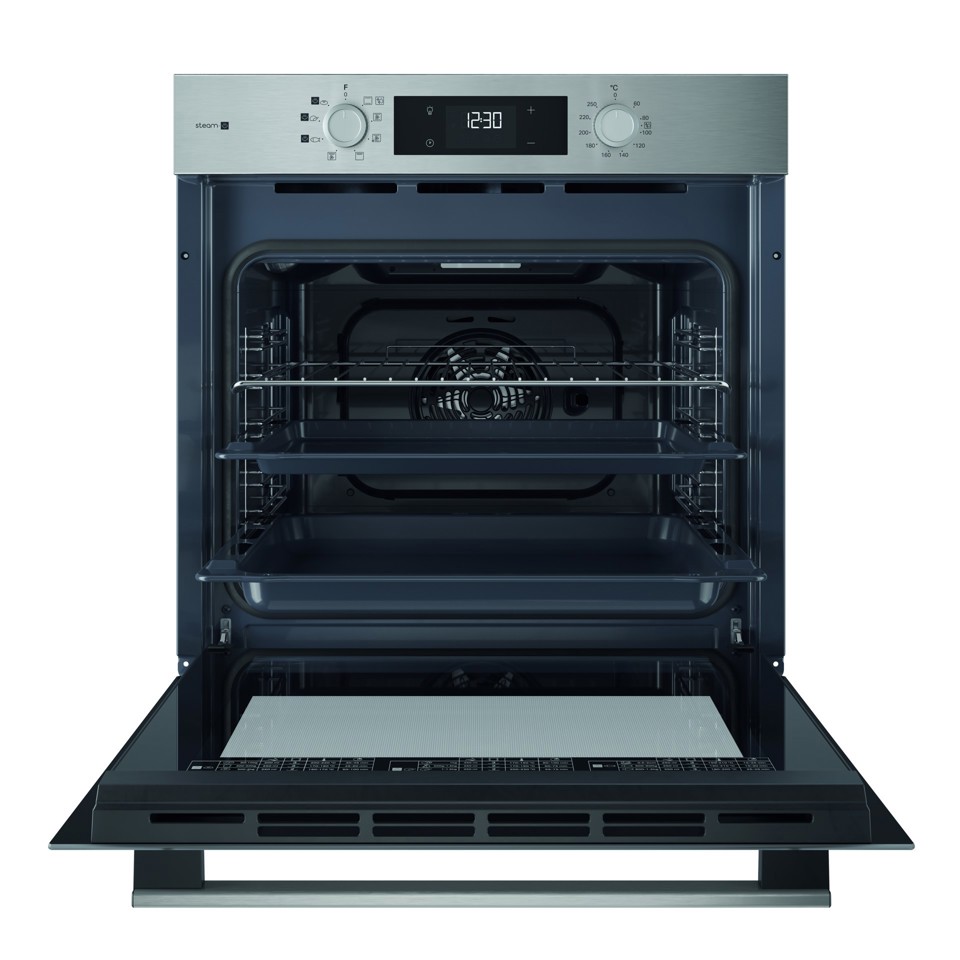 Hotpoint Ariston HAO 255HS X Forno Multifunzione inox con display e manopole esterne, ActiveSteam, Idrolisi