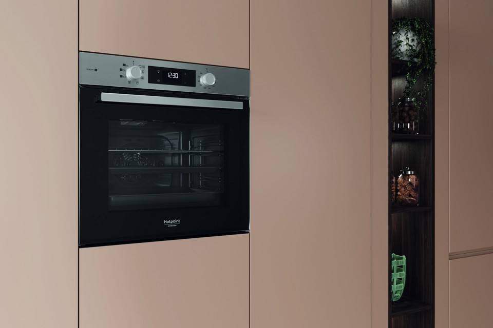 Hotpoint Ariston HAO 255HS X Forno Multifunzione inox con display e manopole esterne, ActiveSteam, Idrolisi