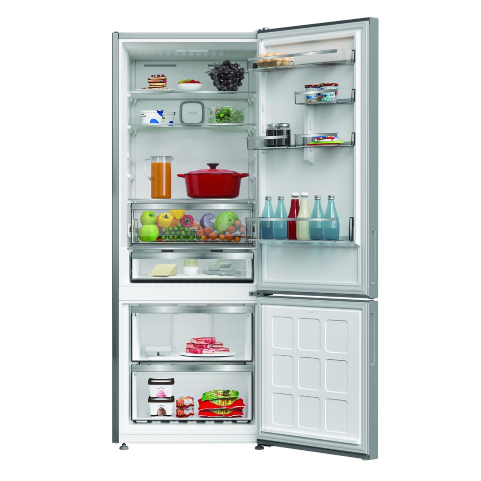 Hotpoint Ariston HPAK2 6472 XP5E Frigorifero combinato a libera installazione, Dual no frost, 70cm, Classe D, Pet Inox, 36dbA, h187cm