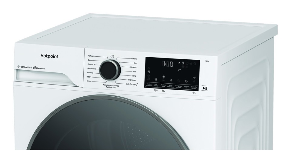 Hotpoint Ariston HPT 96D BS IT asciugatrice Libera installazione Caricamento frontale 9 kg Bianco
