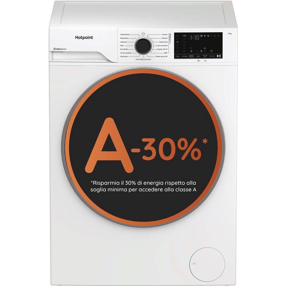 Hotpoint Ariston Lavatrice a libera installazione 12 kg - HB 123 CARE IT - Délica