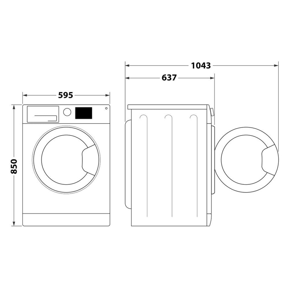 Hotpoint Ariston Lavatrice a libera installazione NR 748G WS A IT