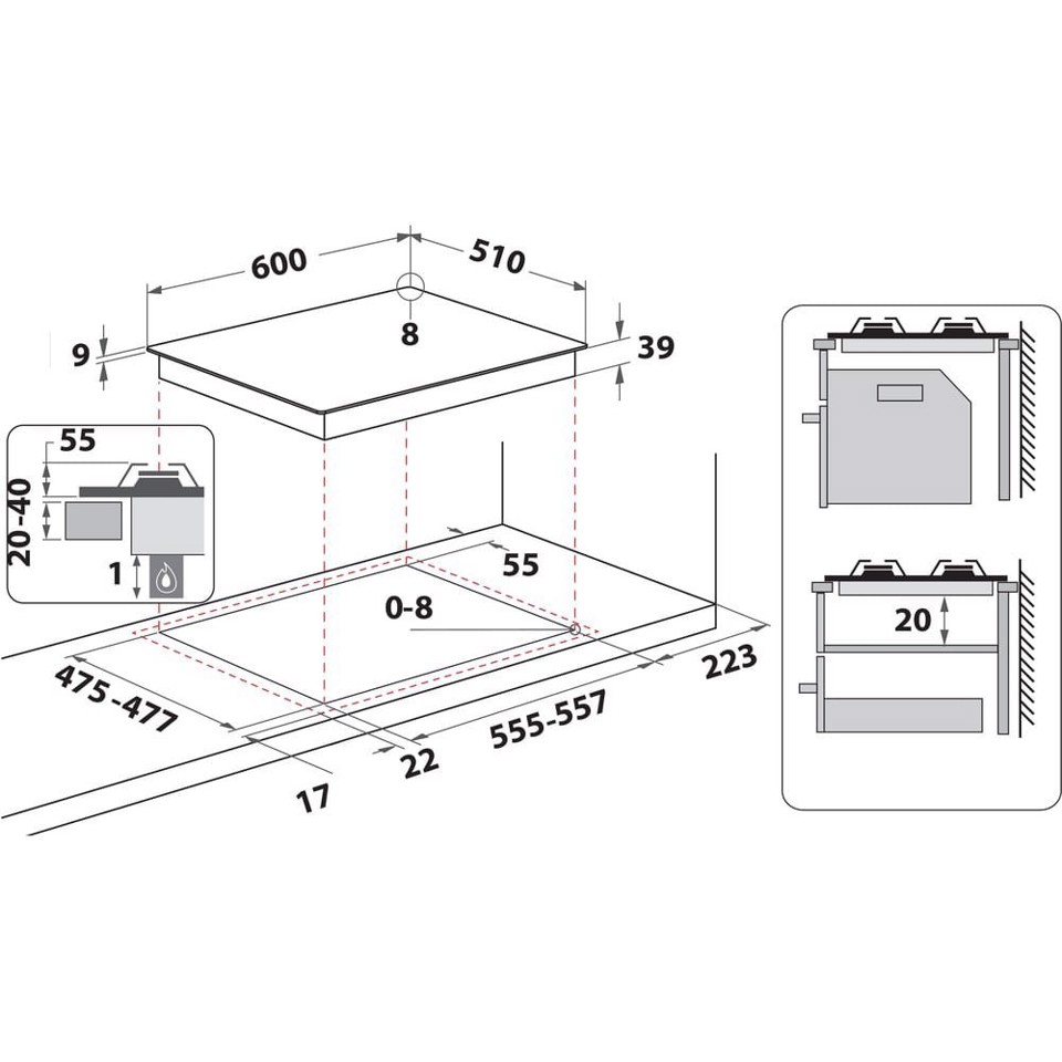 Hotpoint Ariston Piano cottura a gas PCN R643N T/IX/HA