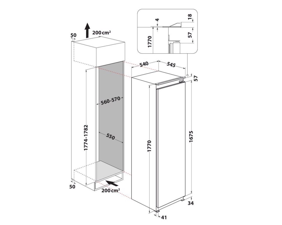 Hotpoint BSZ 180222 monoporta Da incasso 292 L E Bianco