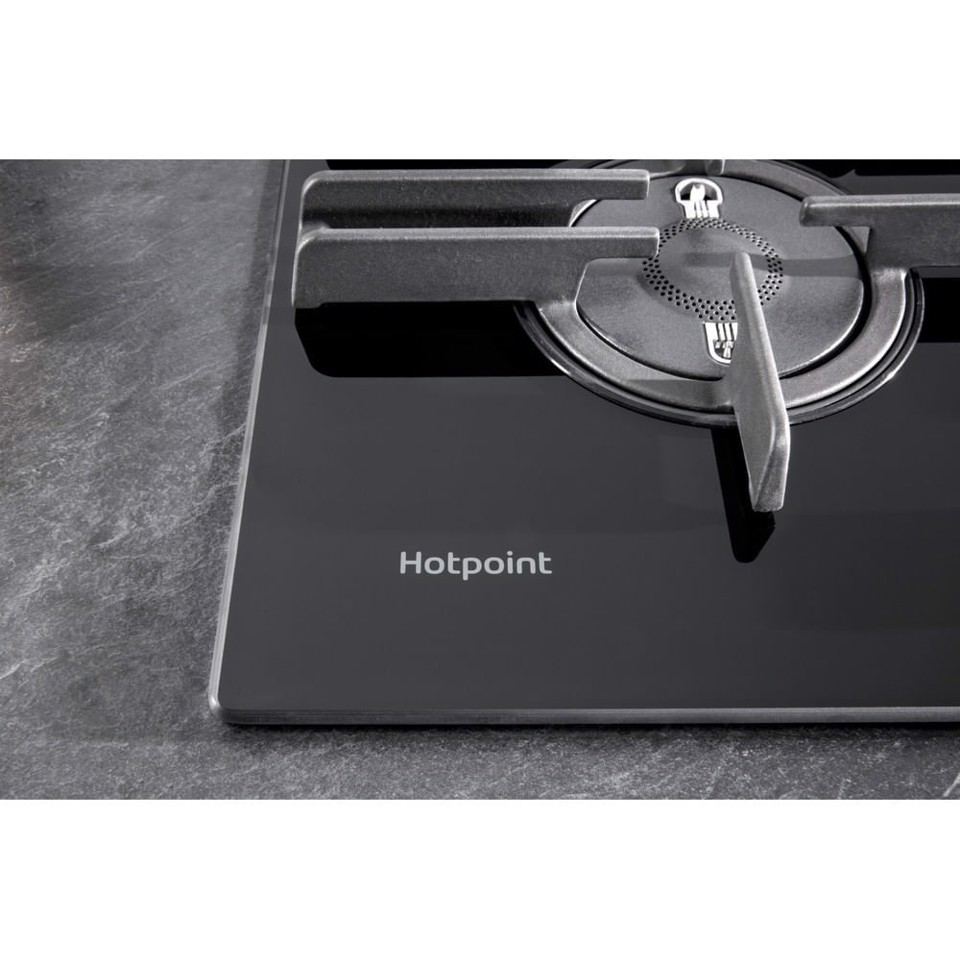 Hotpoint FTGHG 751 D/HA(BK) Nero Da incasso 75 cm Gas 5 Fornello(i)